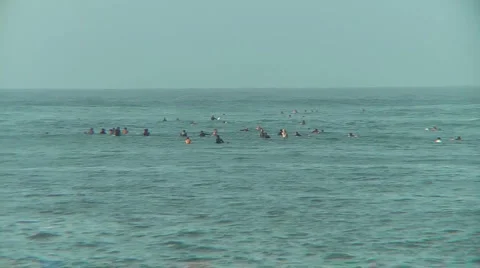 Honolua Bay Crowd Stock Footage 1079730