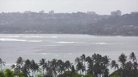 Honolulu bay Stock Footage 36688780