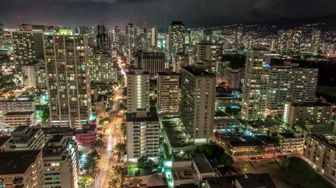 Honolulu City Timelapse Stock Footage 59946605