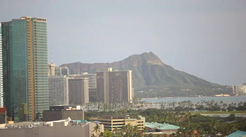Honolulu Diamond Head Monument Stock Footage 64824640