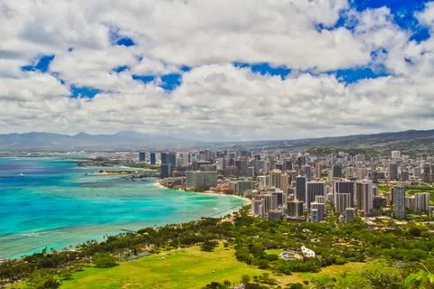Honolulu From Up High Foto stock