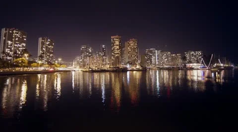 Honolulu Marina Time Lapse Stock Footage 20543566