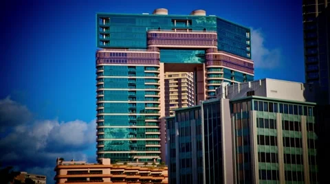 Honolulu Modern Building 01 Stock Footage 44445800