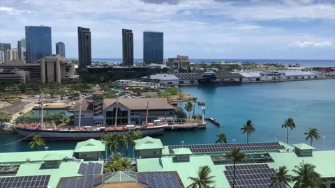 Honolulu Seafront Timelapse Stock Footage 150251526