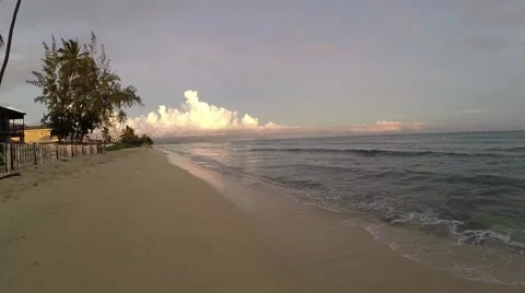Honolulu Shoreline and Clouds Stock Footage 47323794