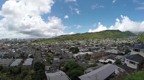 Honolulu Suburbs Aerial Stock Footage 47207788