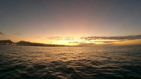 Honolulu Sunrise Video stock 145914616