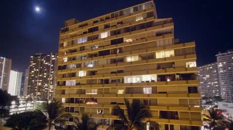 Honolulu Time-Lapse Night 1 Stock Footage 20544159