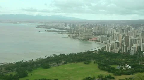 Honolulu View Stock Footage 8992872