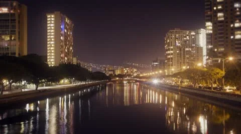 Honolulu Waterway Stock Footage 20544311