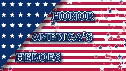 honor America's heroes quote animation w... | Stock Video | Pond5