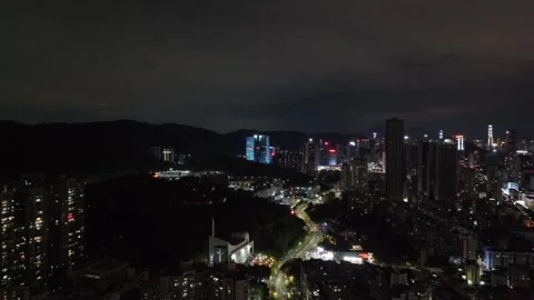 The Honor Building with lights on at night. Stock-Footage 301163731