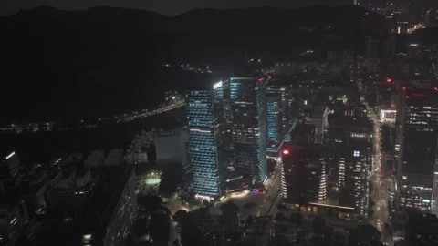The Honor Building with lights on at night. Stock-Footage 312517977