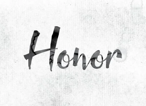 Honor Concept Painted in Ink Stock Illustration