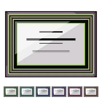 Honor diploma cartoon vector graphic Stock Illustration