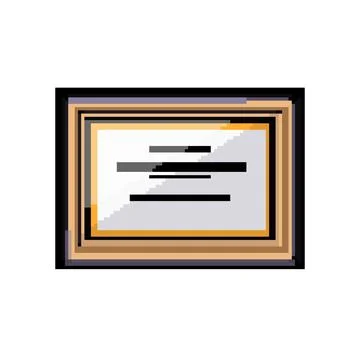 Honor diploma pixel art vector illustration 스톡 일러스트
