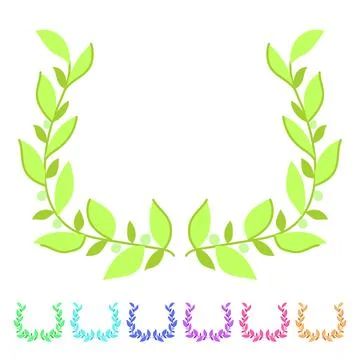 Honor gold laurel vector cartoon graphic Stock Illustration