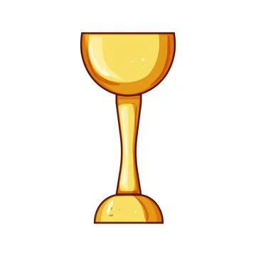 Honor gold trophy cartoon vector illustration Stock Illustration