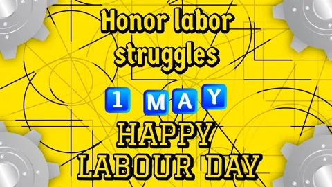 Honor labour struggle creative quote line Stock Footage 237757964