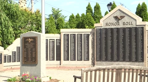 Honor Roll Statue Stock Footage 44340512