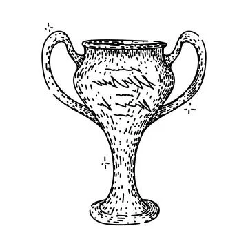 Honor trophy sketch hand drawn vector Stock Illustration