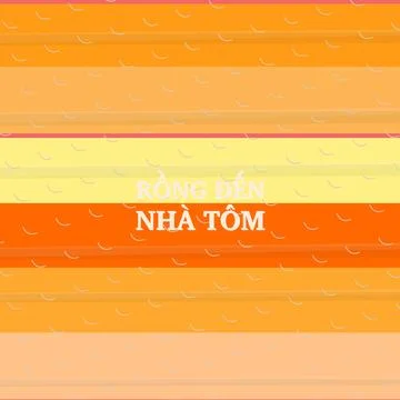 AN HONORED GUEST expressed in Vietnamese text art with sunset summer heat palett Stock Illustration