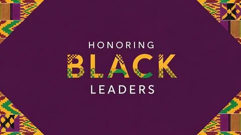 Honoring black leaders Stock Illustration