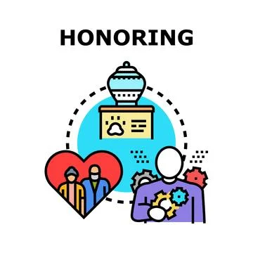 Honoring memory, respect, and emotional connections vector Stock Illustration