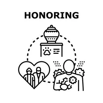 Honoring memory, respect, and emotional connections vector Stock Illustration