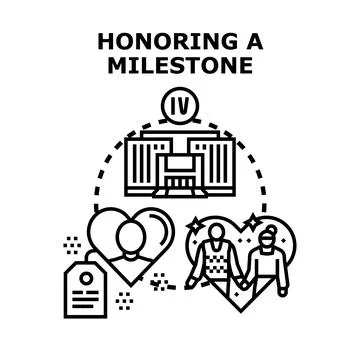 Honoring a milestone for commitment and public service イラスト素材