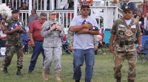 Honoring Native American veterans killed in action Stock-Footage 44385674