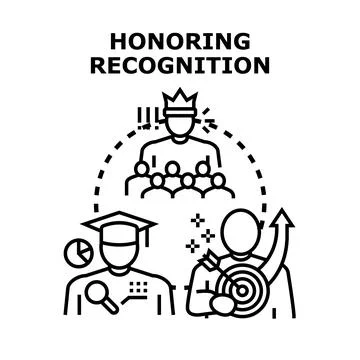 Honoring recognition concept representing success and achievement Stock Illustration