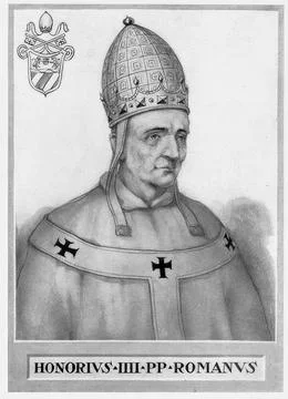 Honorius IV originally Giacomo Savelli born c 1210 in Rome died 3 April 1287 Ilustração Stock