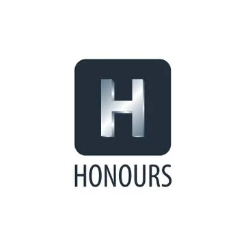 Honours. Square initial letter H logo concept design template Stock Illustration