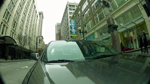 Hood car driving Stock Footage 10796321