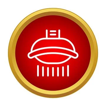 Hood icon symbolizing kitchen appliance for air ventilation Stock Illustration