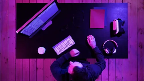 Hooded Hacker Breaks into Government Data. Stock Footage 106099395