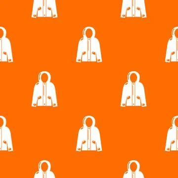 Hooded jacket pattern orange 库存插图