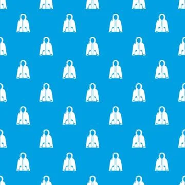 Hooded jacket pattern seamless blue Illustrazione stock