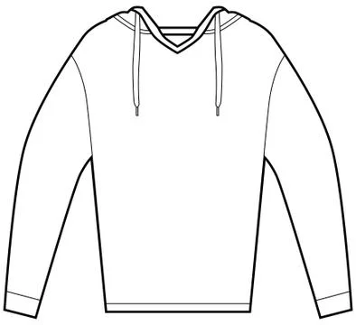 Hooded pullover shirt Stock Illustration