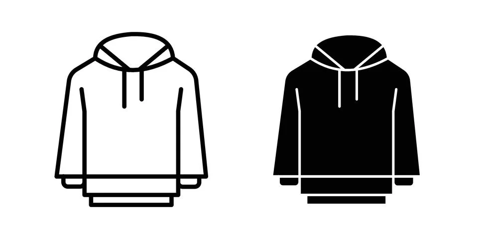 Hoodie icon set. Vector EPS 10 Ilustración de archivo