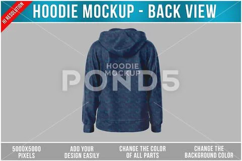 Hoodie Mockup - Back View PSD Template