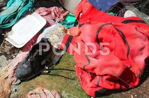 Hoodie with tatters in the homeless shelter Stock Photos
