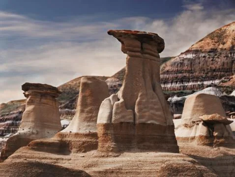 The Hoodoos in Alberta Stock Photos