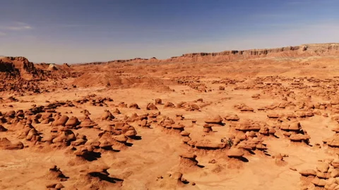 Hoodoos in Goblin Valley State Park, Utah, United States Stock Footage 93258397