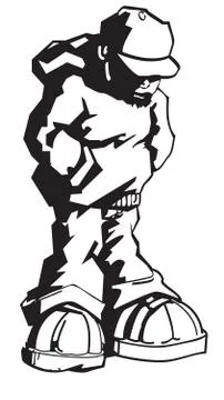 Hoody man イラスト素材