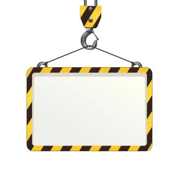 Hook and banner on white Stock Illustration