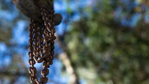 Hook and chain. Stock Photos