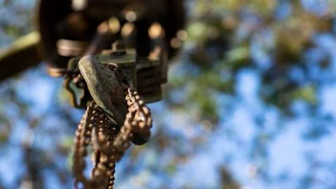 Hook and chain. Stock Photos