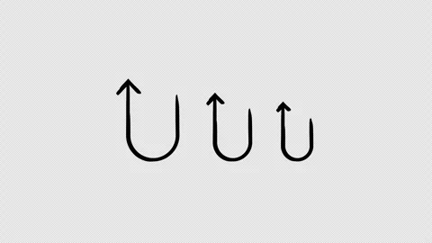 Hook arrows upward left hand-drawn sketch animation Stock Footage 329608871